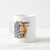 Mug Ce soir, nous volons - Chat Sorcière Noire (Devant gauche)