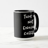 Mug Ceci n'est pas assez de café sur fond noir (Devant droit)