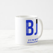 Mug Ceinture bleue personnalisée BJJ Jiu Jitsu (Devant droit)