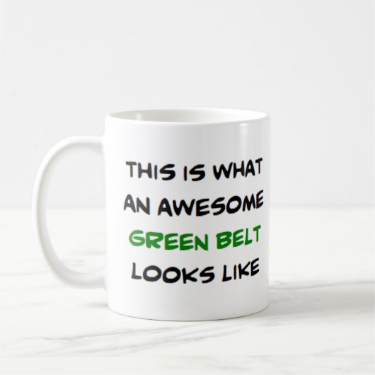 Mug ceinture de karaté vert, génial (Gauche)