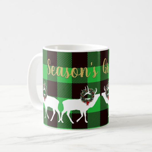 Mug Ceinture de Noël de Buffalo Vert (Devant gauche)