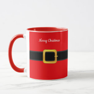 Mug Ceinture de Noël de Père Noël Beau  Cof à deux ton