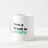 Mug Ceinture noire de géographie (Devant gauche)