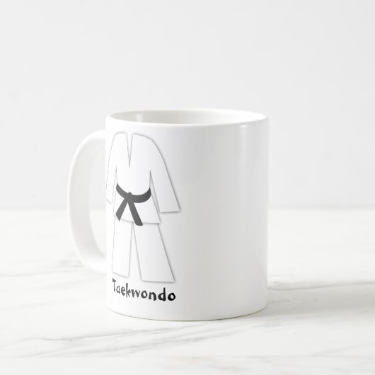 Mug Ceinture noire de karaté du Taekwondo (Devant gauche)
