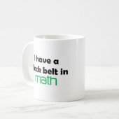 Mug Ceinture noire de maths (Devant gauche)