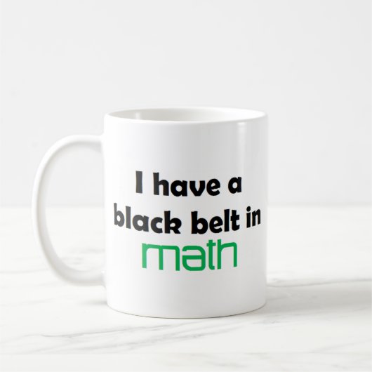 Mug Ceinture noire mathématique (Gauche)