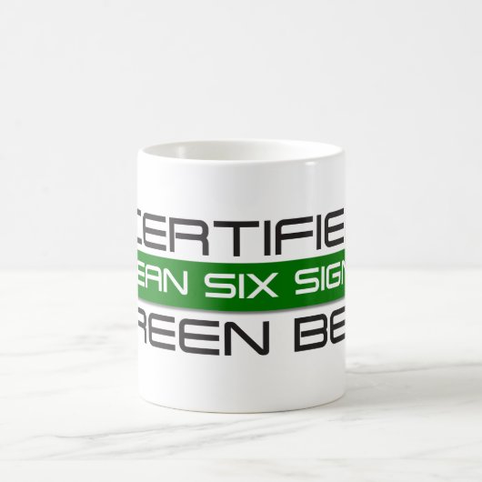 Mug Ceinture verte certifiée Lean Six Sigma (Centre)
