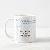 Mug Cela Demande Une Nouvelle Feuille De Calcul - Drôl (Gauche)
