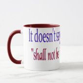 Mug Cela ne dit pas... "Doit être enfreint, beaucoup" (Gauche)