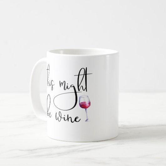 Mug Cela Pourrait Être Du Café À Vin Confiture Script (Devant gauche)