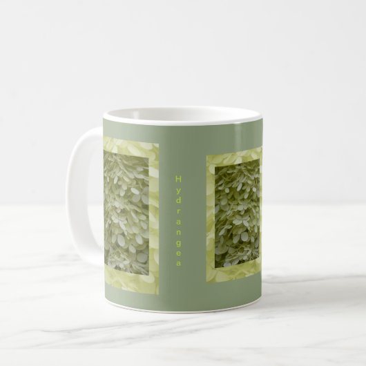 Mug Celadon Vert Hydrangea Floral (Devant gauche)