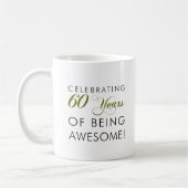 Mug Célébrant 60 ans d'être impressionnant (Gauche)