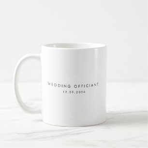 Mug Célébrant de mariage date personnalisée en style m