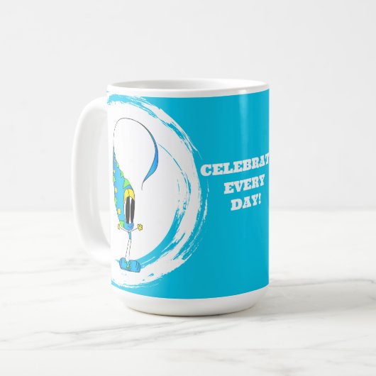 Mug Celebrate Every Day Colorful Cartoon (Devant gauche)