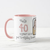 Mug Celebrate the 40th Birthday in Style, Personalized (Gauche)