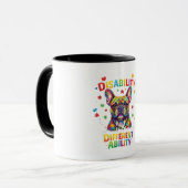 Mug Celebrating French Bulldog Neurodiversity: Autism  (Devant gauche)