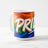 Mug Célébration arc-en-ciel de la fierté (Devant gauche)