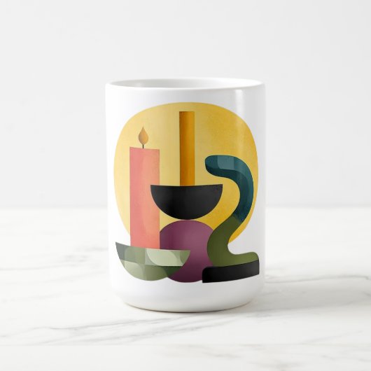 Mug Célébration d'anniversaire abstraite (Centre)