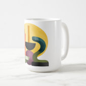 Mug Célébration d'anniversaire abstraite (Devant droit)
