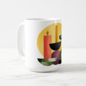 Mug Célébration d'anniversaire abstraite (Devant gauche)