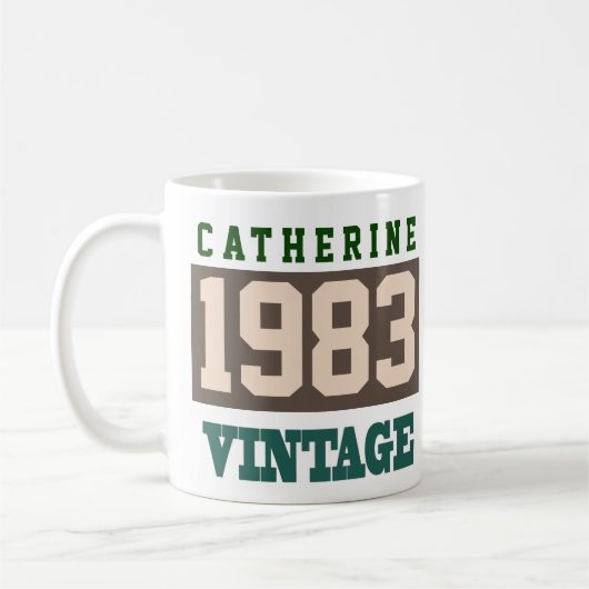 Mug Célébration d'anniversaire de l'année de naissance (Gauche)