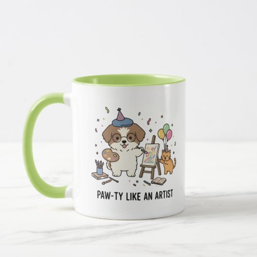 Mug Célébration d'anniversaire d'un chien Beagle drôle (Gauche)