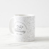 Mug Célébration d'Argent de 25e Anniversaire (Devant gauche)