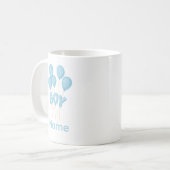 Mug Célébration de ballon pour bébé garçon bleu (Devant gauche)