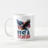 Mug Célébration de la liberté de l'aigle du drapeau am (Gauche)