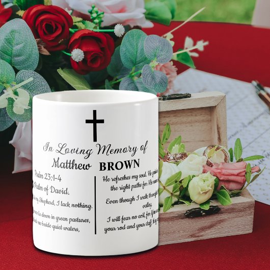 Mug Célébration de la vie Verset de la Bible Souvenir 