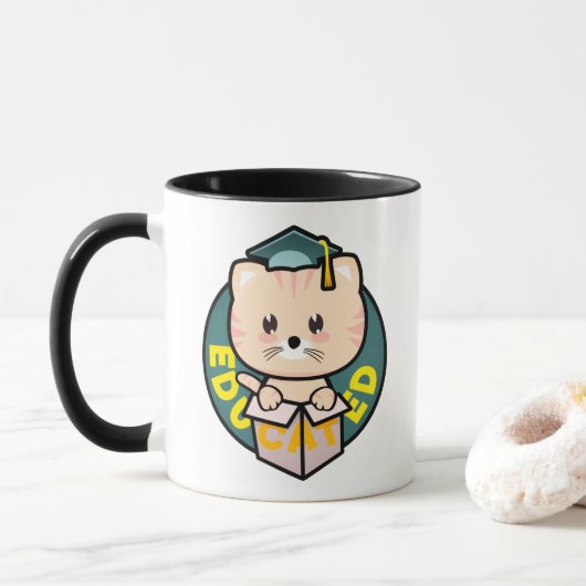 Mug Célébration de l'obtention du diplôme d'études sup (Avec donut)