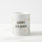 Mug Célébration de Noël Cerfs Verts Vacances Mignon (Centre)