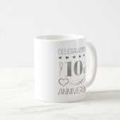 Mug Célébration de notre 10e anniversaire (Devant droit)