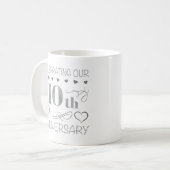 Mug Célébration de notre 10e anniversaire (Devant gauche)