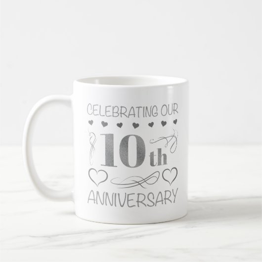 Mug Célébration de notre 10e anniversaire (Gauche)
