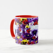 Mug Célébration De Pansies Multinolores, (Devant gauche)