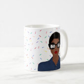 Mug Célébration de patron avec nom Afro-Américain (Devant droit)