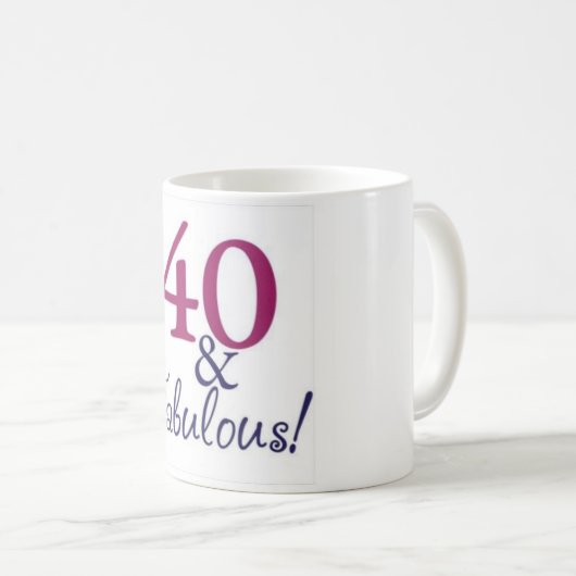 Mug célébration de quarante et fabuleux (Devant droit)