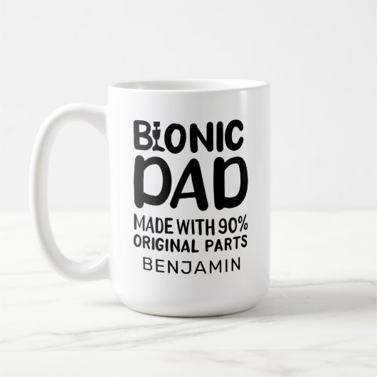 Mug Célébration de remplacement du genou de père bioni (Gauche)