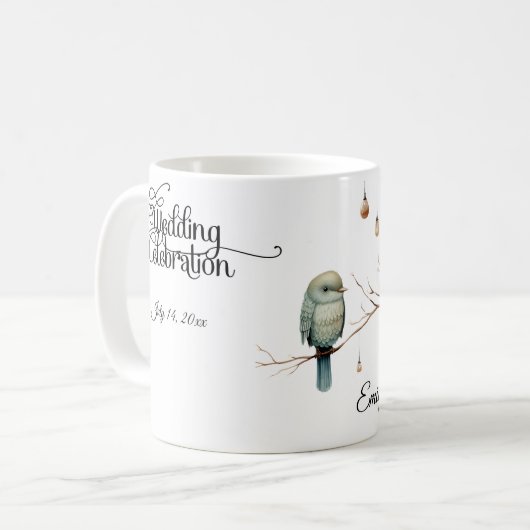 Mug Célébration des Inséparables rustiques du bois (Devant gauche)