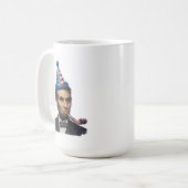 Mug Célébration drôle de fête d'Abraham Lincoln (Devant gauche)