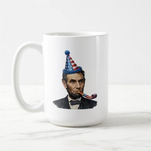Mug Célébration drôle de fête d'Abraham Lincoln (Gauche)