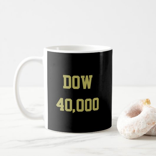 Mug Célébration du marché Stock Dow 40000 (Avec donut)