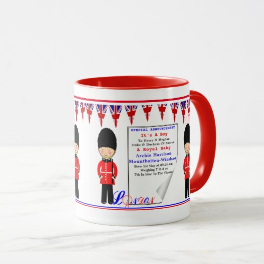 Mug Célébration D'Un Bébé Royal (Devant droit)