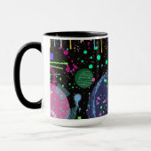 Mug Célébrations célestes : Art abstrait maximaliste (Gauche)