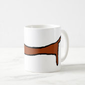 Mug Célèbre Brown Abstrait Dachshund (Devant droit)
