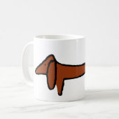 Mug Célèbre Brown Abstrait Dachshund (Devant gauche)