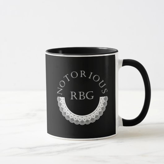Mug Célèbre RBG Ruth Bader Ginsburg Lace Collar (Droite)