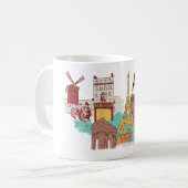 Mug Célèbre ville de Paris France (Devant gauche)