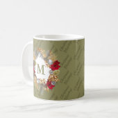 Mug CÉLÉBRER JÉSUS MONOGRAMME DE CRÈME DE Noël Olive (Devant gauche)